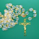 Transparent Acrylic Beads Large Wall Hanging Rosary Holyland Jerusalem