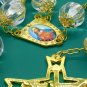 Transparent Acrylic Beads Large Wall Hanging Rosary Holyland Jerusalem