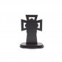 12 Pcs Olive Wood Cross & Metal Crucifix Double Layered With Stand Jerusalem