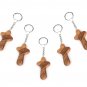 5 Pcs Olive Wood Hand Holding Comfort Crosses Key Chain Key Ring Hand Made