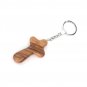 5 Pcs Olive Wood Hand Holding Comfort Crosses Key Chain Key Ring Hand Made
