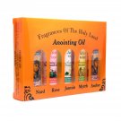 5 Anointing Oil Roll On Bottles Myrrh Rose Nard Jasmine Amber Holyland Jeruslem