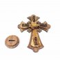 God Bless Our Home Olive Wood Hand Made Cross With Circle Stand Holy Land