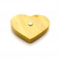 Olive Wood Heart Shaped Refrigerator Magnet Metal Cross Hand Made Holy Land