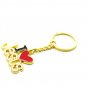 12 Pcs Metal Key Ring Key Chain ' I Love Jesus' Golden Color Holy Land Jerusalem