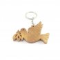 12 Pcs Olive Wood Key Ring Key Chain Dove of Peace Hand Carved Holy Land
