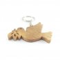 12 Pcs Olive Wood Key Ring Key Chain Dove of Peace Hand Carved Holy Land