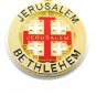12 Pcs Jerusalem Cross Key Ring Key Chain Rotating Center Gold Color Metal