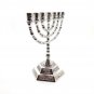 Menorah Candle Holder 12 Tribes Silver Color Jewish Hanukkah Holy Land Jerusalem