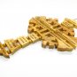 Olive Wood Wall Cross 'The Lord's Prayer' Engraved 11 Inches Jerusalem Holy Land