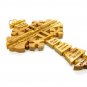 Olive Wood Wall Cross 'The Lord's Prayer' Engraved 11 Inches Jerusalem Holy Land
