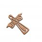50 Pcs Jesus Cross Pendants Charms Olive Wood Handmade Holyland Jerusalem