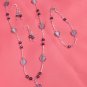 Purple heart drop necklace, bracelet, & earring set