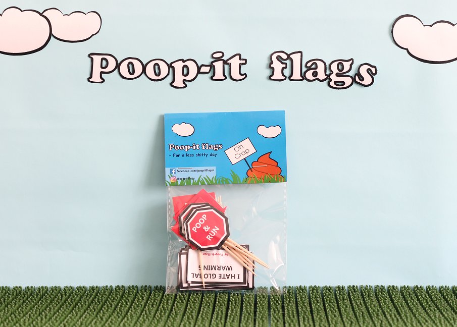 Poop-it flags