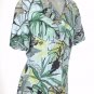 Women's Caribbean Joe Multicolored Silk Blend S/S Floral Button Up XL Blouse