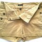WILLI SMITH Women's Beige, Mid-Rise, Stretchy, Short Summer Shorts, Size 8