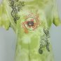 Jane Ashley Size Large Women's Embellished Paisley Stretch Knit Top