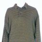 Preswick & Moore Mens Large long sleeve Brown Button Pullover stripe shirt  L