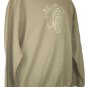 Jerzees Activewear Men's Beige Knit Crewneck Sweatshirt w/ Golf Design Size XL