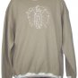 Jerzees Activewear Men's Beige Knit Crewneck Sweatshirt w/ Golf Design Size XL