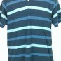 Austin Clothing Co mens Polo Shirt Short Sleeve Striped Blue Size Medium