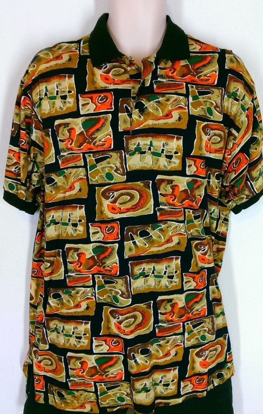 Sauce by Berne Mens Medium Polo Style Short Sleeve Button Collar Shirt Tall