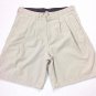 Mens Sz 32 Anchor Bay Light Beige Cotton Blend Casual Shorts, Pleated, Waist 16"