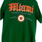 Men's 2XL University of Miami Authentic College Gear Magna Dk Green T-Shirt
