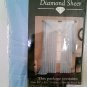 Window Elements Diamond Sheer Voile Light Sky Blue Curtain Scarf, 56 x 216"