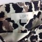 Ann Taylor LOFT Black, White, Tan Cheetah Leopard Animal Print Skirt Sz 4