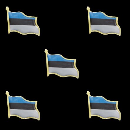 5PCS Estonia Estonian Country Flag Lapel Clothes Hat Cap Tie Pin Badge Brooch Accessories