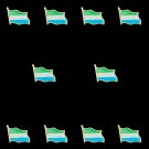 10PCS African Sierra Flag Pattern Enamel Lapel Brooch Pin Badge Scarfs Clot