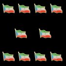 10PCS African Country Equatorial Guinea Emblem Gold Plated Badge Brooch