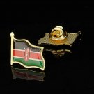 African The Republic of Kenya Enamel Badge Small Brooch Colorful Metal Flag Lap