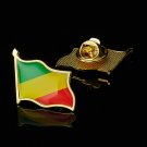 Republic of the Congo African Country National Flag Gold Plated Badge Frien