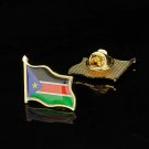 The Republic of South Sudan Ramciel Country National Gold Plated Flag Lapel