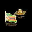 African Country The Republic of Zimbabwe Waving National Flag Lapel Pins Patriotic Bag/Clo