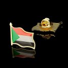 African Country The Republic of the Sudan Khartoum Waving National Flag Lapel Pins Patriotism