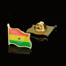 African Country The Republic of Ghana Pin Brooch Waving National Flag Badge Brooch W/ But