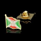 The Republic of Burundi Of Africa Fashion 3D Metal National Emblem Flag Lapel Pins