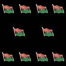 10PCS/Lot Libya Country Gold Plated Multicolor National Flag Lapel Pin Brooch Sweater