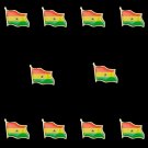 10PCS/Lot African Country Ghana Epoxy National Waving Metal Lapel Flag Pin Brooch