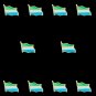10PCS African Sierra Flag Pattern Enamel Lapel Brooch Pin Badge Scarfs Cloth