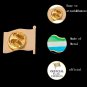 10PCS African Sierra Flag Pattern Enamel Lapel Brooch Pin Badge Scarfs Cloth