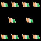 10PCS/Lot The Côte d'Ivoire National Gold Plated Country Brooch Flag Lapel Pins Jewelry