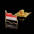 Yemen Republic Flag Pin Brooch Metal National Waving Badge Lapel Pin Suit&Travel