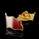 Middle East Qatar Patriotic feelings Symbol National Flag Lapel Pins Collectibles