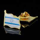 Israel Flag Pin Brooch Waving National Flag Style Flag Badge Brooch W/ Butterfly Clip Clothes