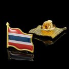 Thailand Enamel Pin and Brooches Flag Lapel Pin 3D Waving Ornaments Brooch Badge