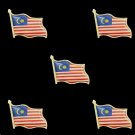 5PCS Malaysia Flag Lapel Pin Sets Cute Pins Funny Lapel Pin Brooch Pin for Backpack